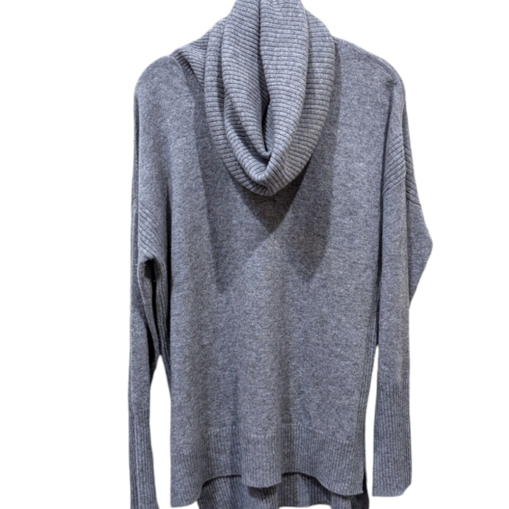 Diane von Furstenberg Gray Ahiga Cowl Neck Cashmere Sweater (XS or P)